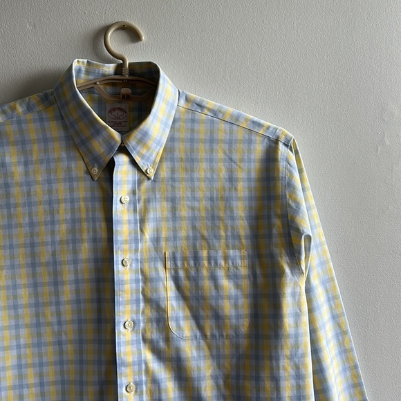 Blue & Yellow Brooks Brother’s Dress Shirt Large - Picture 2 of 5